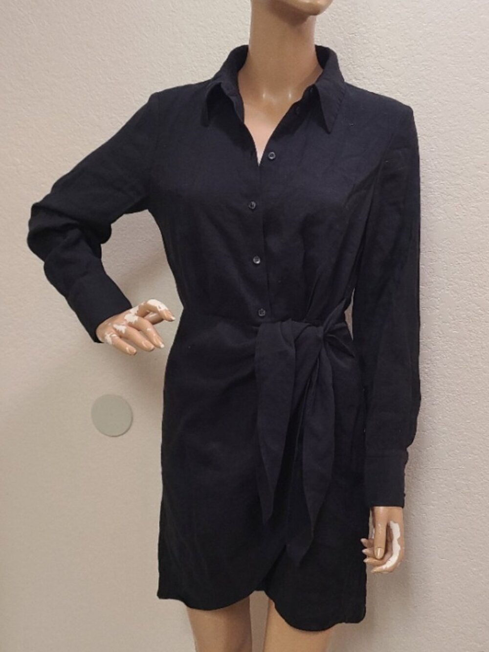 LOS ANGELES ATELIER & OTHER STORIES SHIRT DRESS WRAP TIE SKIRT ASYMMETRICAL sz 4